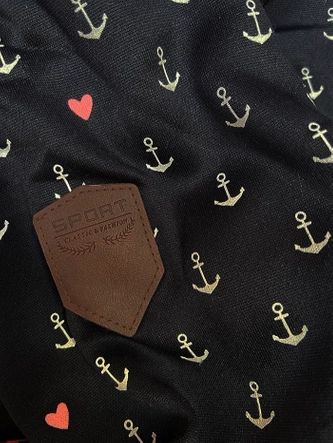 Wzorzysta bluza damska ciemny granat (2304)