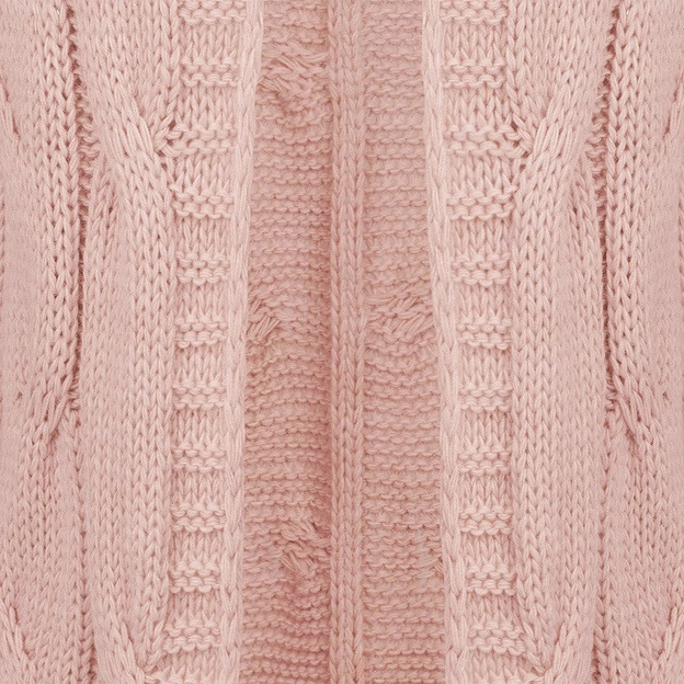 SWETER O GRUBYM SPLOCIE ANTYCZNY RÓŻ (115ART)