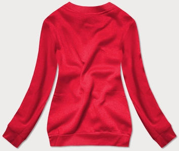 Bluza dresowa damska ze ściągaczami czerwona (w01-18)