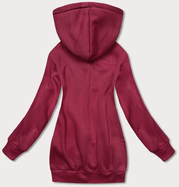 Damska bluza kangurka bordowa (YS10003-21)