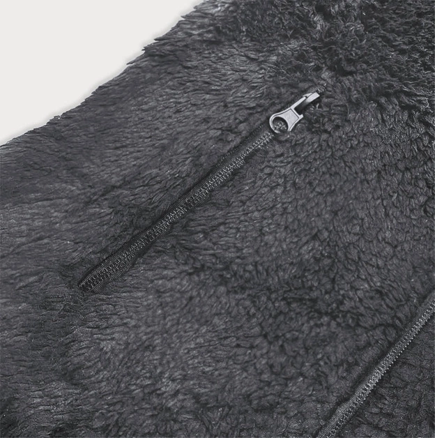 Pluszowa kamizelka damska ciemna szara (HH005-2)