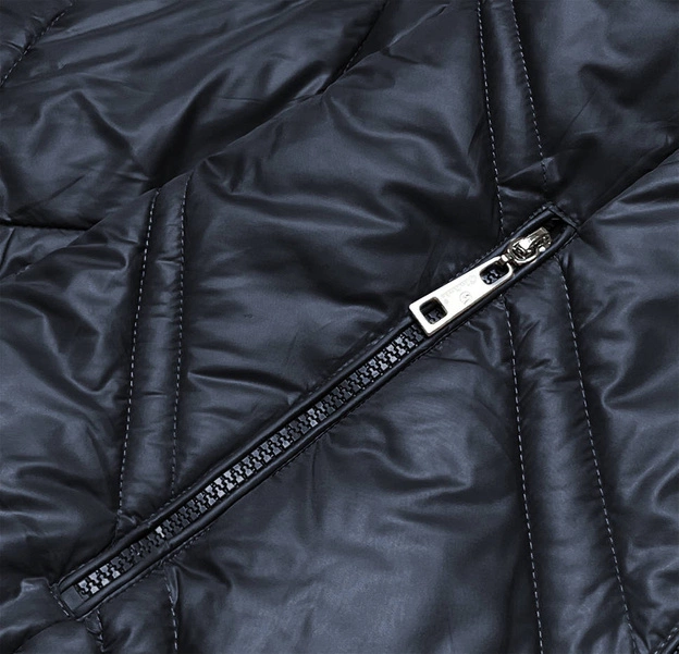 Pikowana kurtka damska granatowa (H-97-2)