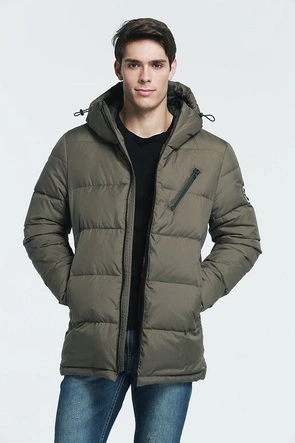 KURTKA ZIMOWA Z PUCHEM NATURALNYM KAKAOWA (5011)