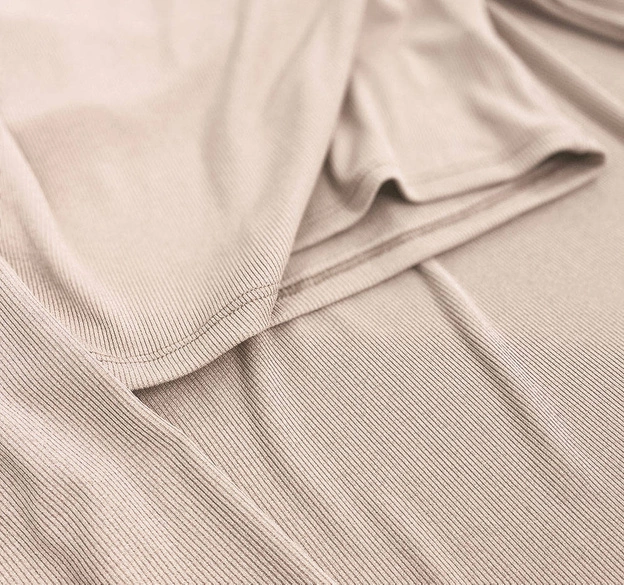 KOMPLET BLUZKA + SPÓDNICA BEŻOWY (654ART)