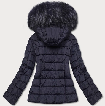 Krótka kurtka damska zimowa granatowa (YP-20091-55)