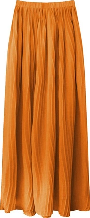 PLISOWANA SPÓDNICA MAXI POMARAŃCZOWA 2 (9237/1)