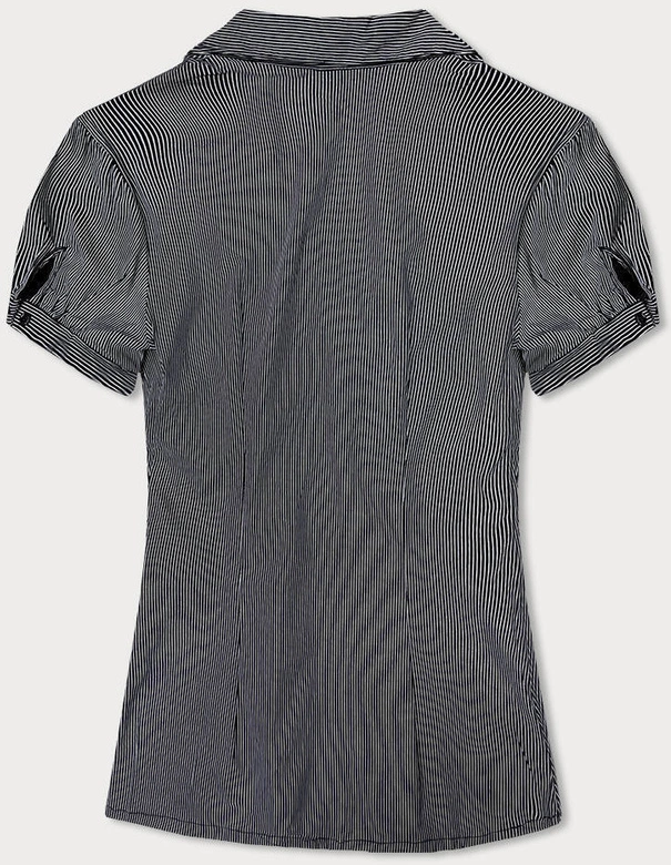 Bluzka z krótkim rękawem granatowa w paski (SST16222D)