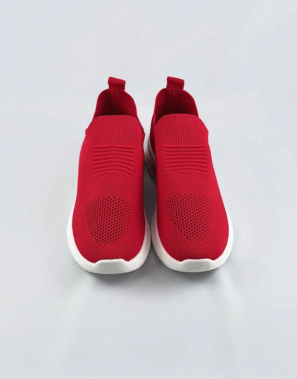 Wsuwane sportowe buty damskie czerwone (ldh886)