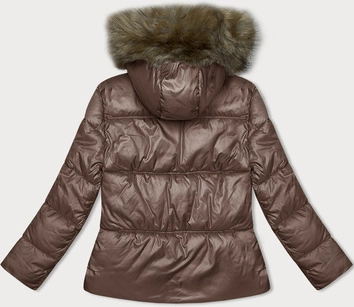 Damska kurtka fason bombki brązowa S'west (B8190-14)