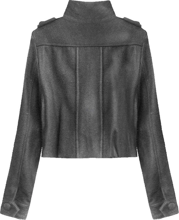 KRÓTKA KURTKA ZE STÓJKĄ CIEMNOSZARA (X1096X)