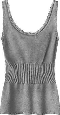 SWETERKOWA BLUZKA NA RAMIĄCZKACH SZARA (1515)