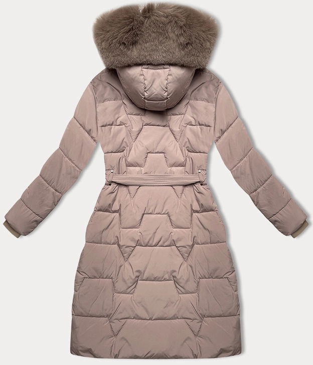 Przejściowa kurtka damska z paskiem J Style beżowa (16M9176-62)