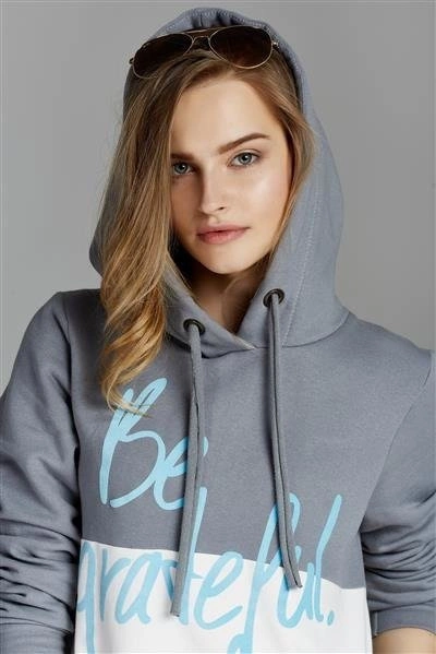 BLUZA/TUNIKA BE GRATEFUL LONG EDYTA GÓRNIAK FOR NAOKO SZARO-BIAŁA (GRATEFUL)