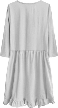 BAWEŁNIANA SUKIENKA OVERSIZE SZARA (305ART)