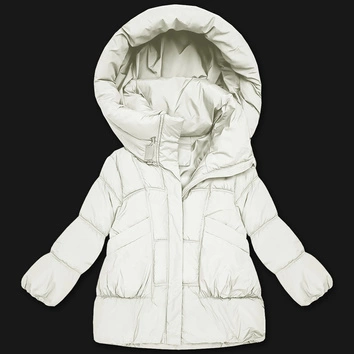 Puchowa damska kurtka oversize S'West złamany biały (B8539-26)