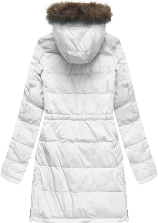 PIKOWANA KURTKA Z NASZYWKAMI BIAŁA (08)