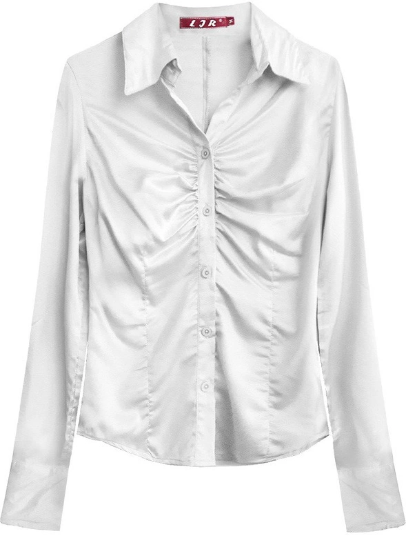 SATYNOWA KOSZULA BIAŁA (X1065X)