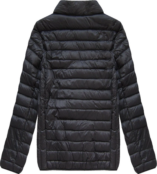 PIKOWANA KURTKA ZE STÓJKĄ CZARNA (99)