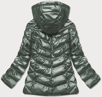 Pikowana kurtka przejściowa zielona (br9790-10)