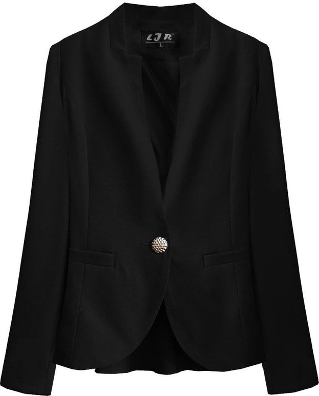 PROSTA MARYNARKA ZE STÓJKĄ CZARNA (8195)