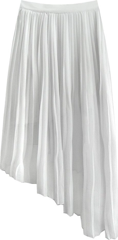 PLISOWANA ASYMETRYCZNA SPÓDNICA JASNOSZARA (290ART)