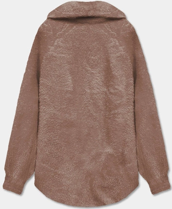 Krótka narzutka alpaka ciemnobeżowa (CJ65)