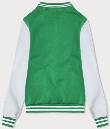 Damska bluza typu college zielona (AMG-57)