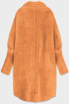 WEŁNIANA NARZUTKA ALPAKA POMARAŃCZOWA (7102#)