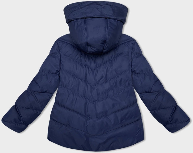 Puchowa kurtka damska granatowa (5M739-215)