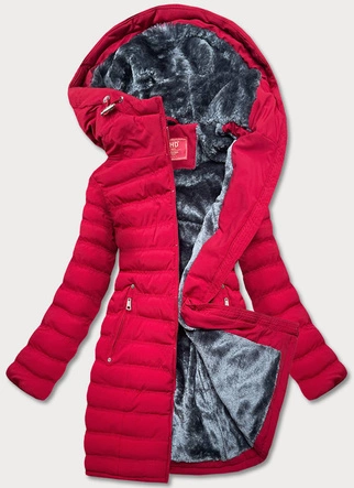 Kurtka zimowa damska czerwona (m-21307)