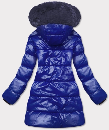 METALICZNA KURTKA ZIMOWA DAMSKA GRANATOWA (B9731-3)