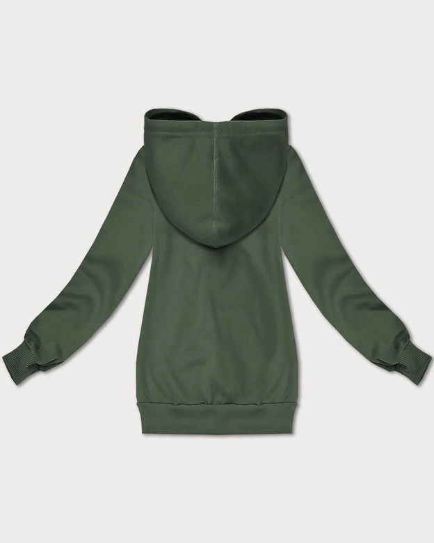 Rozpinana bluza damska z kapturem S'West szarozielona (B-12#)