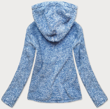 Pluszowa damska bluza melanż niebieska (hh008-9)
