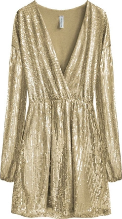 CEKINOWA SUKIENKA Z PASKIEM ZŁOTA (500ART)