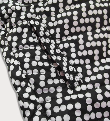 DWUSTRONNA KURTKA PARKA DAMSKA KHAKI/KROPKI (W662BIG)