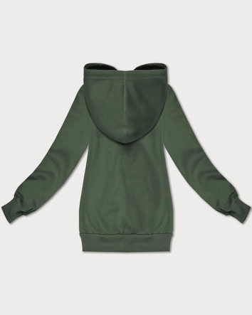 Rozpinana bluza damska z kapturem S'West szarozielona (B-12#)