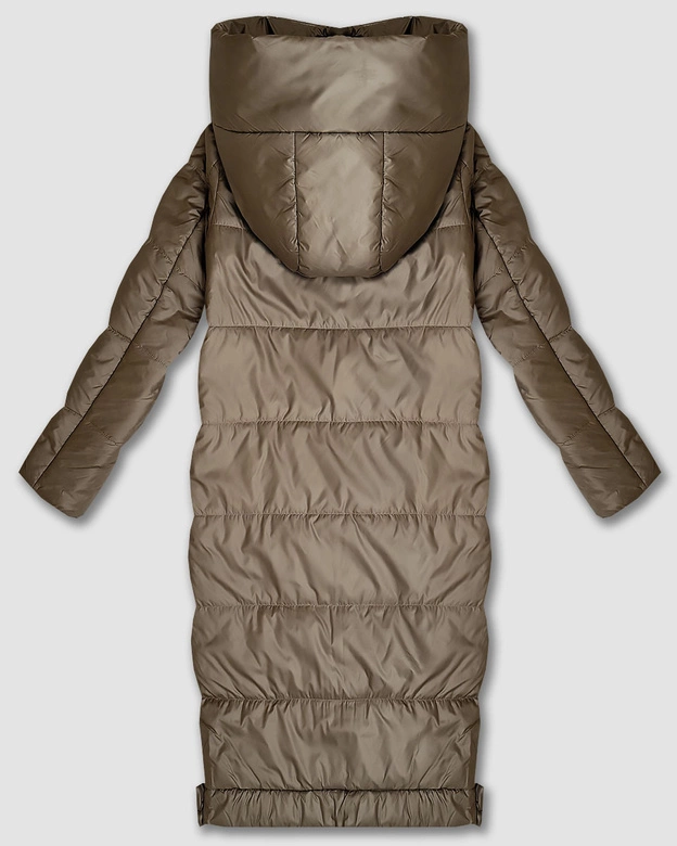 Długa lekko ocieplana kurtka damska S'West beżowa (B8510-12)