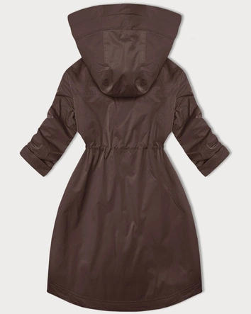Kurtka damska z podwijanymi rękawami LHD brązowa (LHD-24591)