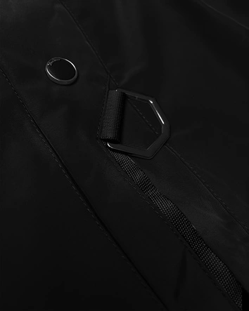 Lekko ocieplana kurtka damska z kapturem LHD czarna (LHD-24589)