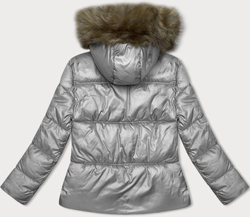 Damska kurtka fason bombki szara S'west (B8190-9)