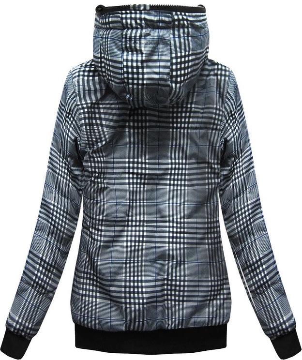 DWUSTRONNA BLUZA Z KAPTUREM GRANATOWO-CZARNA (659A)