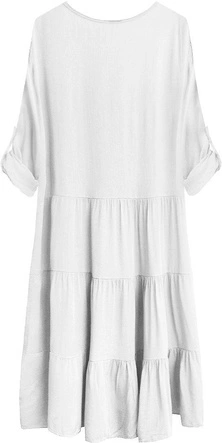 SUKIENKA OVERSIZE Z HAFTEM BIAŁA (308ART)