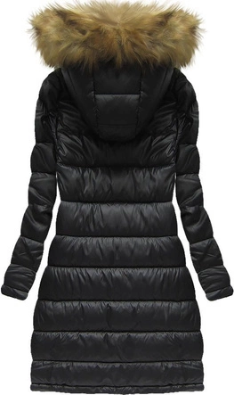 DWUSTRONNA KURTKA DAMSKA ZIMOWA Z KAPTUREM KHAKI 2 (W707)