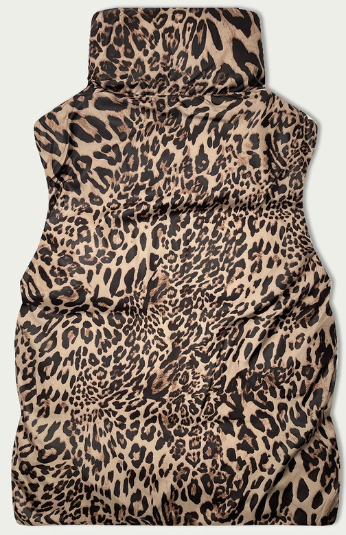 Dwustronna krótka kamizelka S'West czarny-panterka (B8346-1)