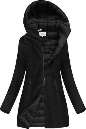 KURTKA Z KAPTUREM CZARNA (J18-006)