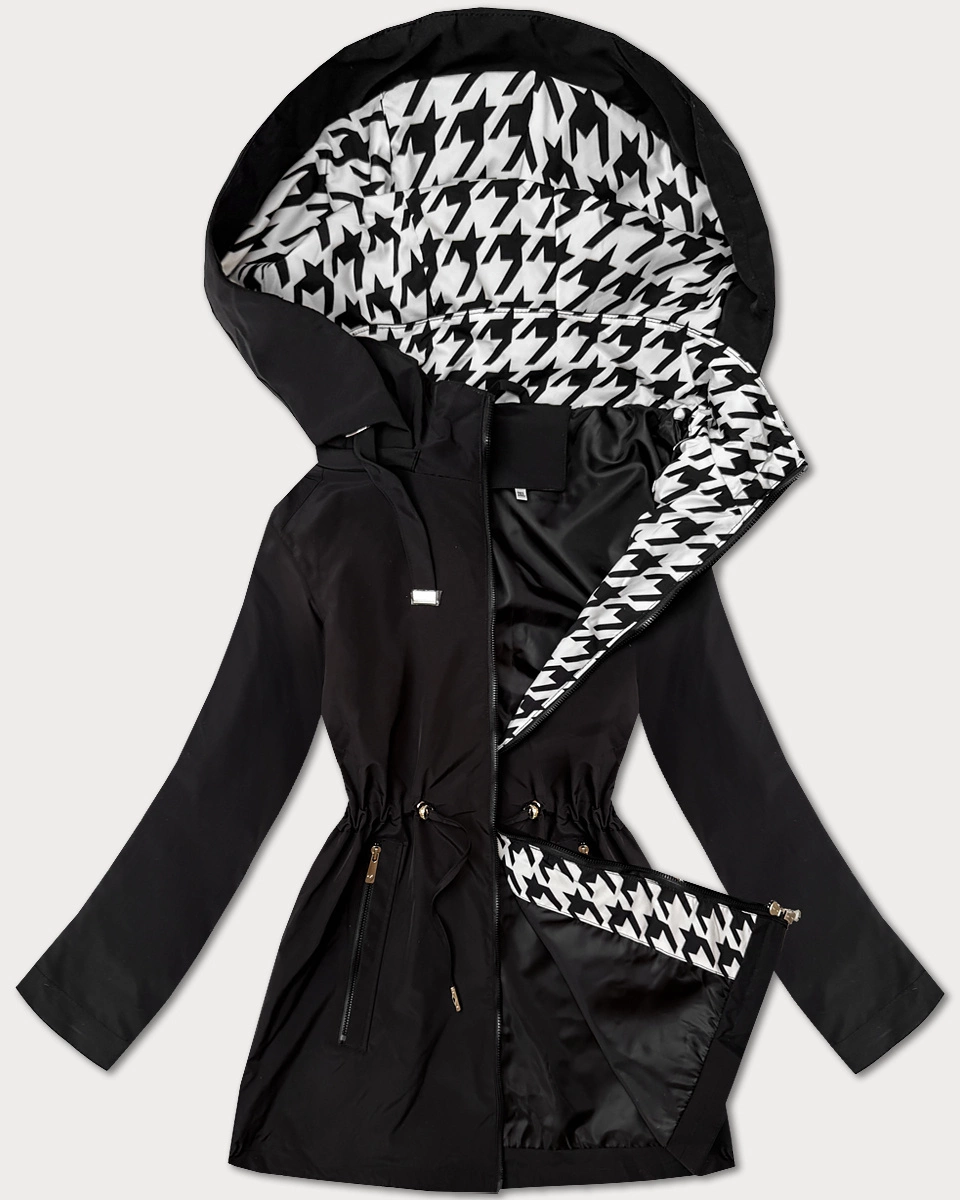 Cienka kurtka z ozdobną podszewką J Style czarna (16M9252-392)