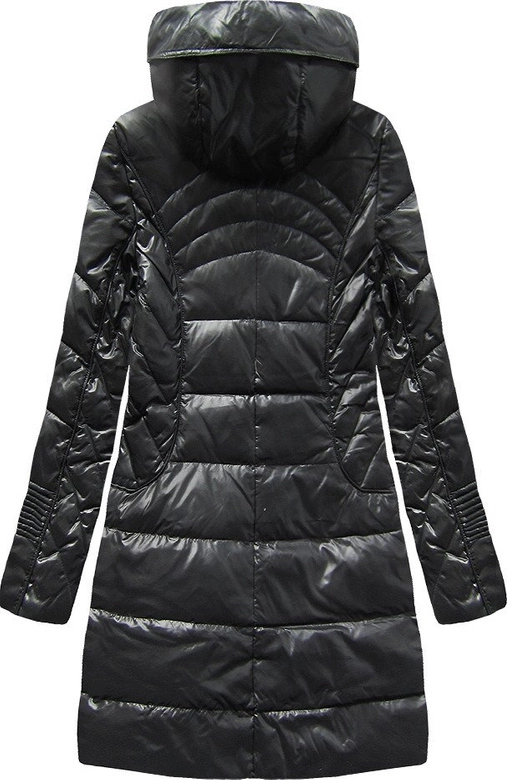 PIKOWANA KURTKA Z KAPTUREM CZARNA (1142)