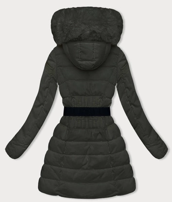 Puchowa zimowa kurtka damska army (2M-007)