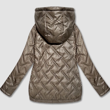 Lekka kurtka damska plus size z kapturem S'West beżowa (B8558-12)