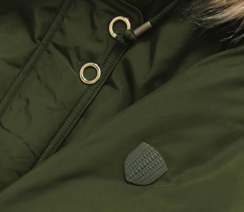 GRUBA PARKA ZIMOWA Z KAPTUREM KHAKI (W124)
